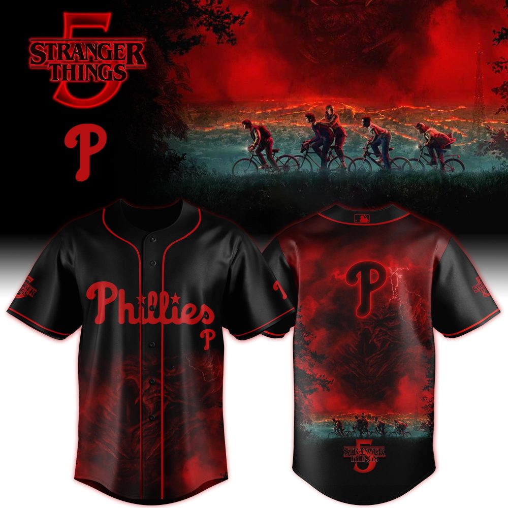 Limited Edition Stranger Things Phillies Jersey – Unique Fan Gear For Season 5!