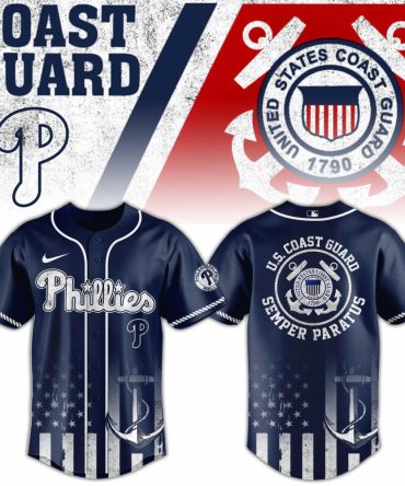 Us Coast Guard Phillies Fan Jersey - Limited Edition Navy Baseball Shirt