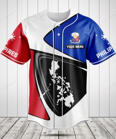 Custom Philippines Baseball Jersey – Personalized Name & Flag Design