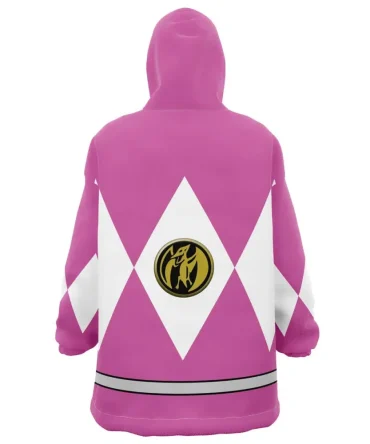 Pink Ranger Mighty Morphin Power Rangers Hooded Blanket Hoodie