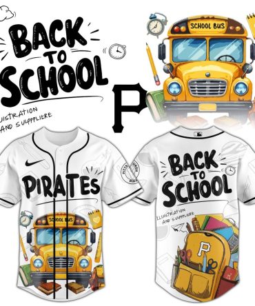 Back To School Baseball Jersey – Fun School Bus & Supplies Design For Kids