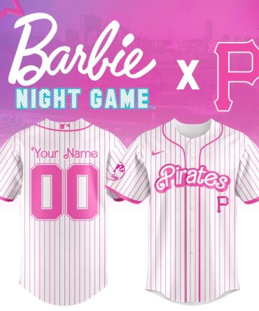 Custom Barbie Night Game Jersey - Personalized Pink Pirates Baseball Shirt