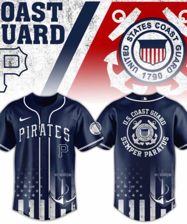 U.S. Coast Guard Pirates Jersey - Stylish Navy Baseball Shirt With Patriotic Design