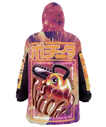 Pochita Chainsaw Man Streetwear Hooded Blanket Hoodie