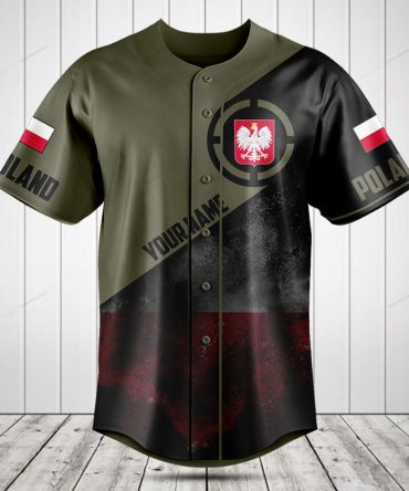 Custom Poland Baseball Jersey - Personalized Name & Flag Design - Unisex Sportswear