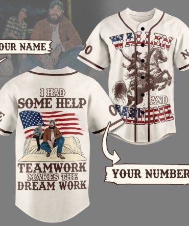 Custom Patriotic Baseball Jersey - Personalize Name & Number - Unique Teamwork Design
