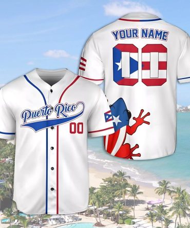Custom Puerto Rico Baseball Jersey – Personalize Name & Number, Stylish Island Pride Shirt