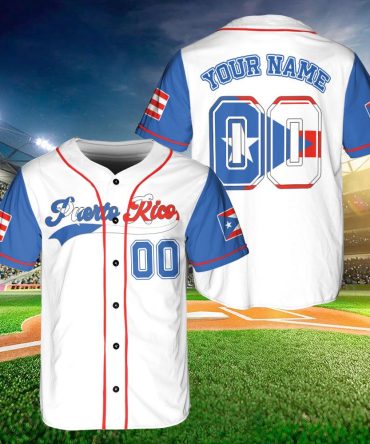 Custom Puerto Rico Baseball Jersey - Personalized Name & Number – Perfect Gift!