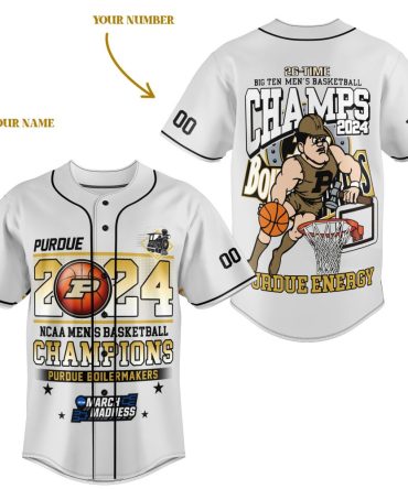 Custom 2024 Purdue Basketball Champs Jersey – Personalize Name & Number!