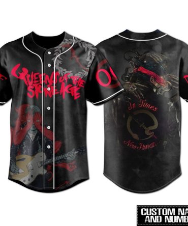 Custom Name & Number Gothic Rock Baseball Jersey – Unique Design, Perfect For Music Fans