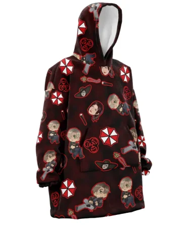 Resident Evil Pattern Hooded Blanket Hoodie