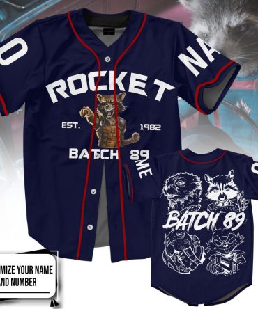 Customize Your Rocket Raccoon Baseball Jersey - Guardians Fan Apparel, Add Name & Number!