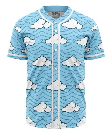 Cloud Pattern Baseball Jersey Shirt – Fun & Stylish Sky Design For Trendy Looks