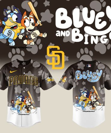 Bluey & Bingo Padres Baseball Jersey - Fun Sports Apparel For Kids & Fans