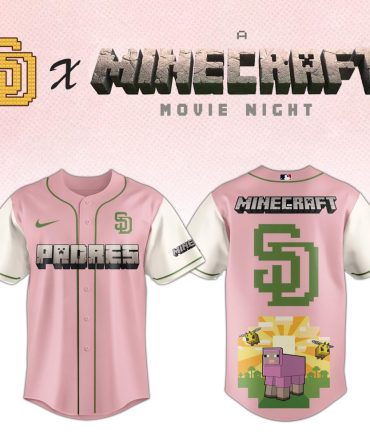 Limited Edition Padres X Minecraft Pink Jersey – Perfect For Fans & Gamers!
