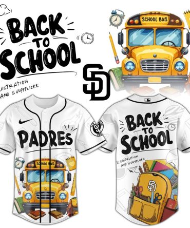 Back To School Padres Jersey - Unique Illustrated Design For Kids & Fans