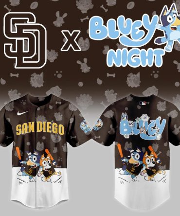 Exclusive San Diego X Bluey Night Baseball Jersey – Limited Edition Fan Gear!