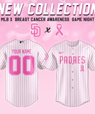 Custom Padres Jersey - Mlb Breast Cancer Awareness Edition