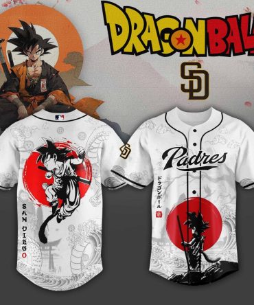 Limited Edition Dragon Ball X Padres Baseball Jersey – Anime Fans Must-Have!
