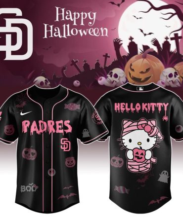 Limited Edition Padres Halloween Jersey - Hello Kitty Design, Perfect For Fans!