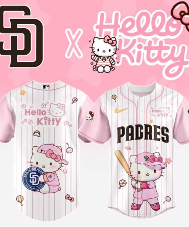 Hello Kitty X Padres Limited Edition Baseball Jersey - Cute & Stylish Fan Gear!