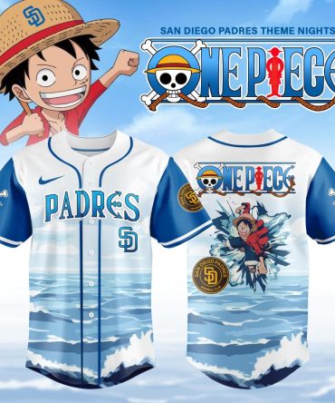 One Piece X San Diego Padres Jersey – Limited Edition Anime Baseball Shirt