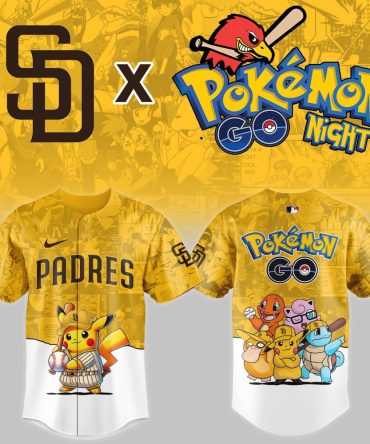 Limited Edition Padres X Pokémon Go Jersey – Pikachu & Friends Design, Perfect For Fans!