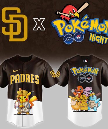 Limited Edition Padres X Pokémon Go Baseball Jersey – Pikachu & Friends Design