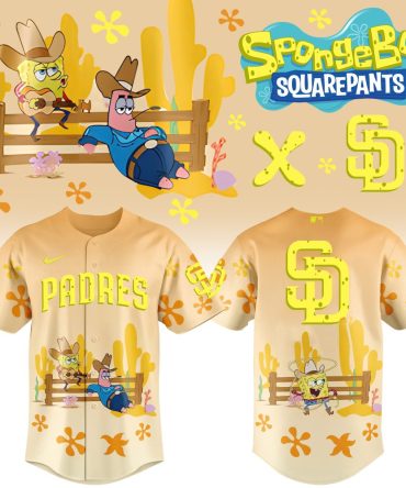 Exclusive Spongebob X Padres Jersey – Limited Edition Cartoon Crossover Collectible