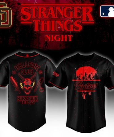 Limited Edition Padres Stranger Things Night Jersey – Hellfire Club Design