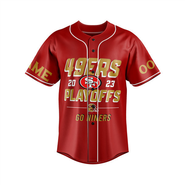 Custom 49Ers Playoffs Jersey 2023 - Personalize With Your Name & Number! - Image 2