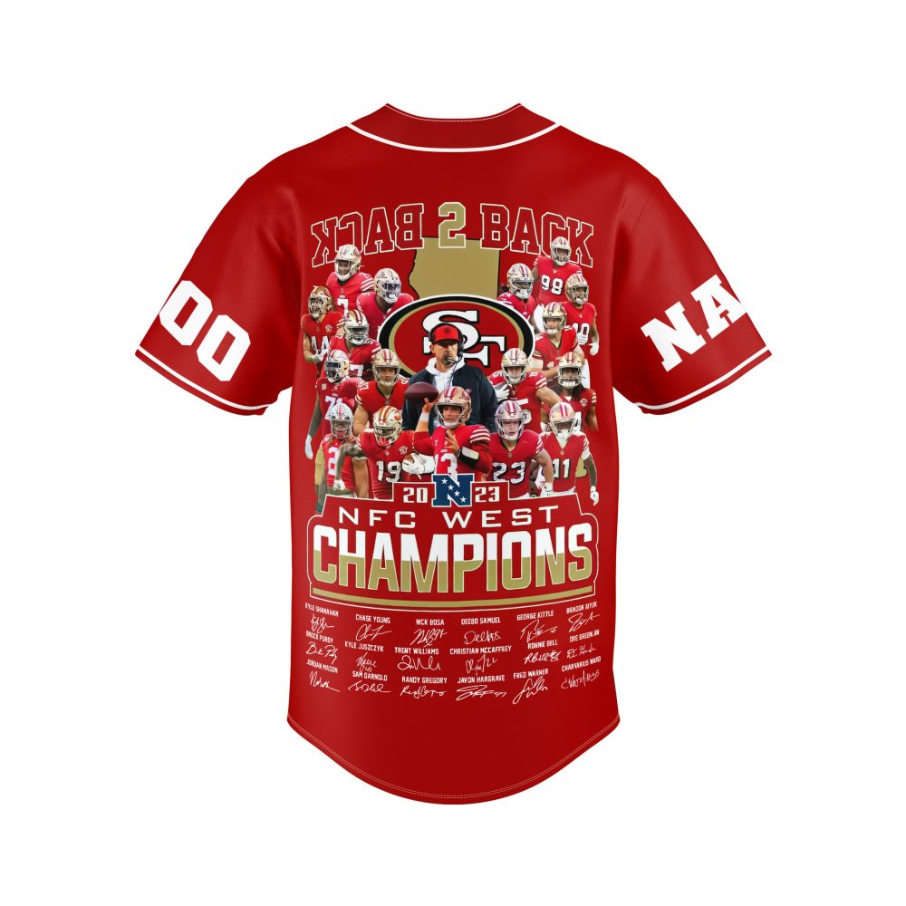 Custom Nfc West Champions Jersey 2023 - Personalized Name & Number, Back-To-Back Winners - Image 3