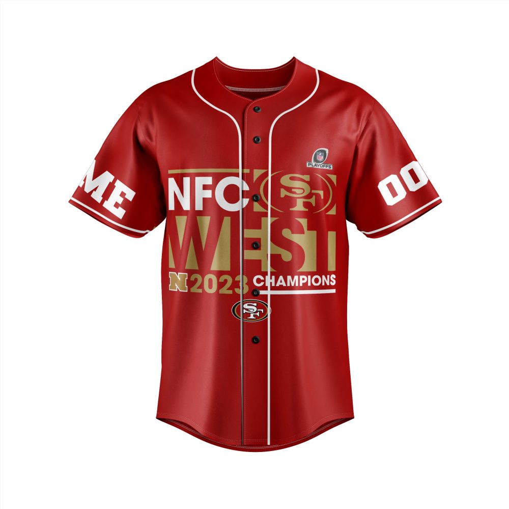 Custom Nfc West Champions Jersey 2023 - Personalized Name & Number, Back-To-Back Winners - Image 2
