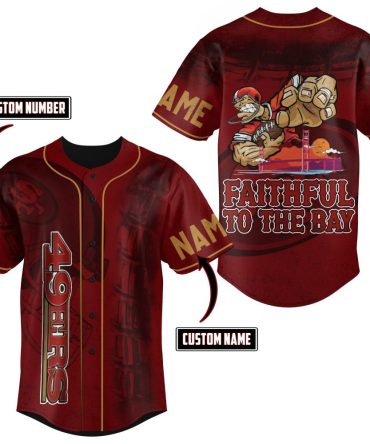 Custom 49Ers Baseball Jersey - Personalized Name & Number , Faithful To The Bay Fan Gear