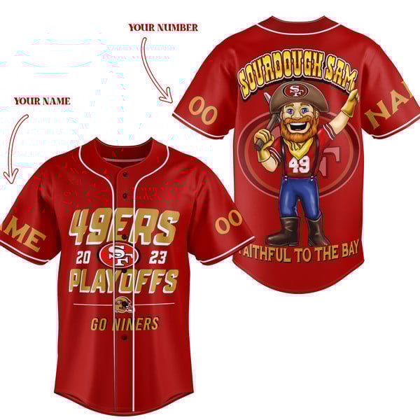 Custom 49Ers Playoffs Jersey 2023 - Personalize With Your Name & Number!