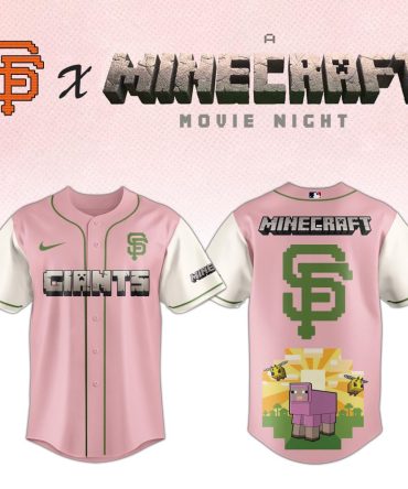 Limited Edition Sf Giants X Minecraft Jersey - Pink, Unisex, Perfect For Fans & Gamers!