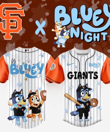 Limited Edition Bluey X Giants Kids' Baseball Jersey - Fun & Playful Design