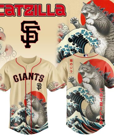 Unleash Catzilla: Giants Baseball Jersey – Roaring Style & Comfort For Fans!