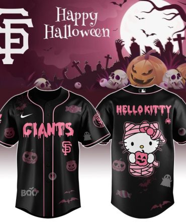 Spooky Hello Kitty Giants Halloween Jersey - Limited Edition Baseball Apparel