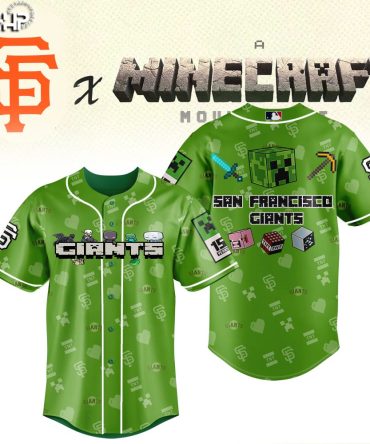 Limited Edition San Francisco Giants X Minecraft Green Jersey - Perfect For Fans & Gamers!