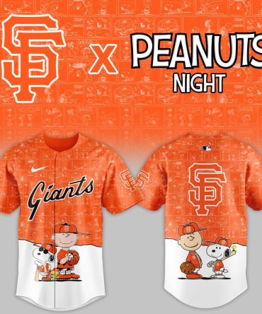 Limited Edition Giants X Peanuts Night Jersey – Celebrate In Style With Charlie Brown & Snoopy!