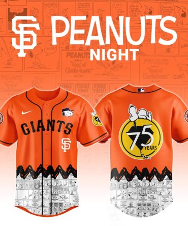 Limited Edition Sf Giants Peanuts Night Jersey - Celebrate 75 Years With Snoopy!
