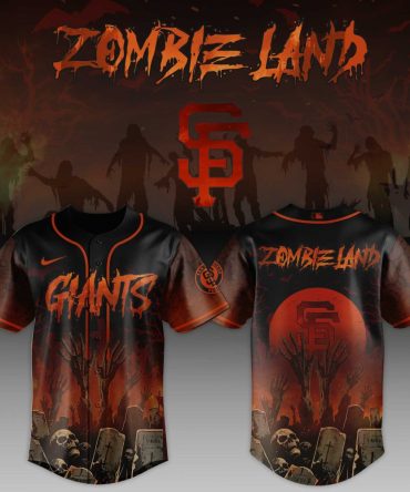 Zombie Land Giants Baseball Jersey - Horror-Inspired Design, Perfect For Fans & Collectors