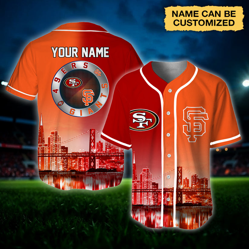 Customizable San Francisco Skyline Jersey - 49Ers & Giants Fans Gift - Personalize Your Name!