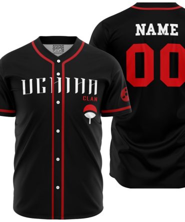 Custom Uchiha Clan Baseball Jersey - Personalized Anime Fan Gear