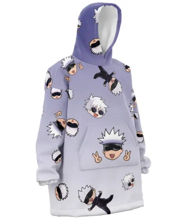 Satoru Gojo Pattern Jujutsu Kaisen Hooded Blanket Hoodie