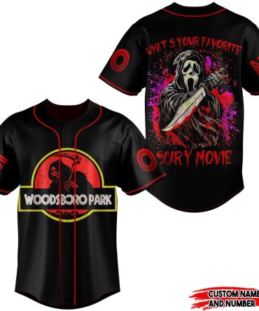 Custom Horror Movie Baseball Jersey - Personalized Name & Number Design