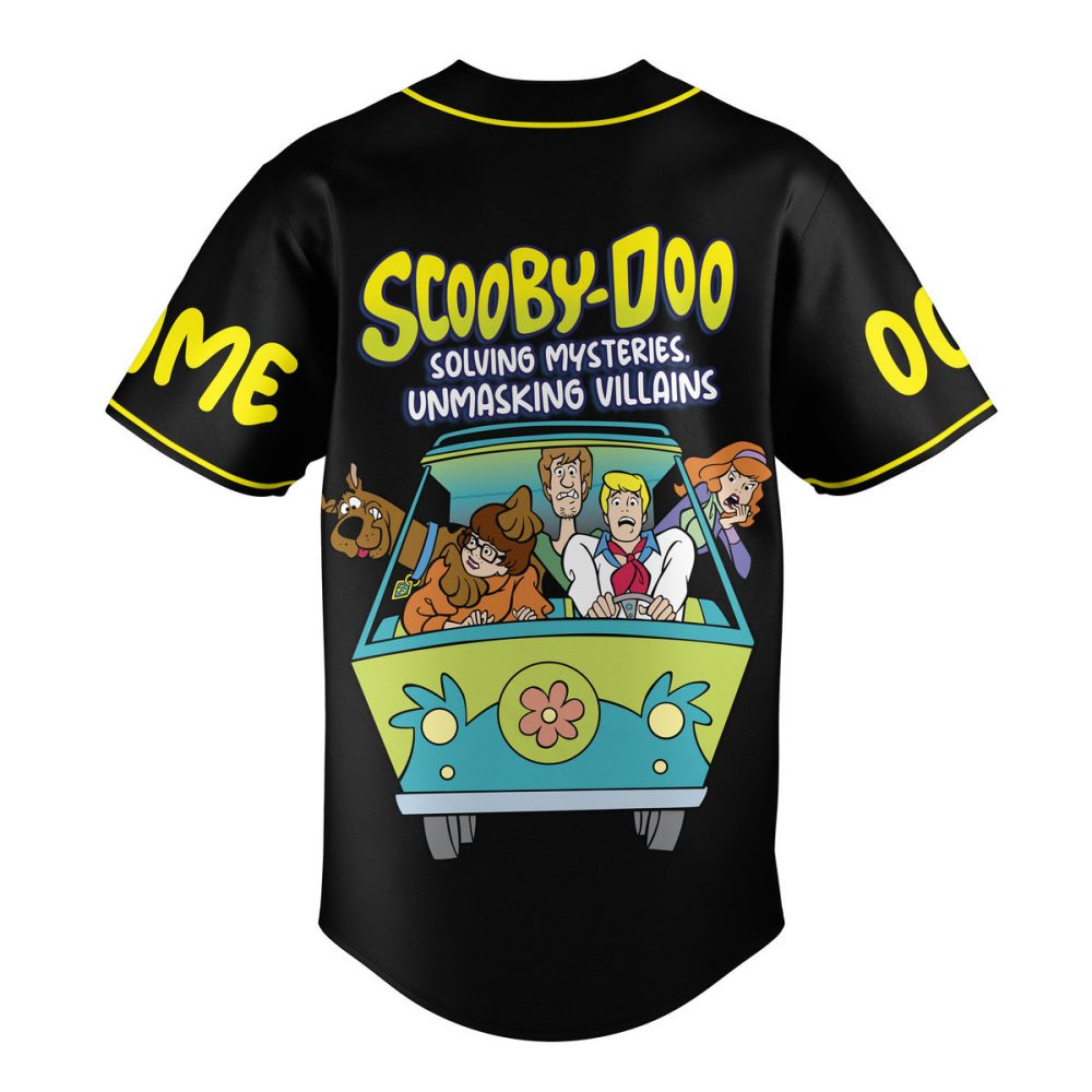 Custom Scooby-Doo Baseball Jersey - Personalize Name & Number - Solve Mysteries In Style! - Image 3