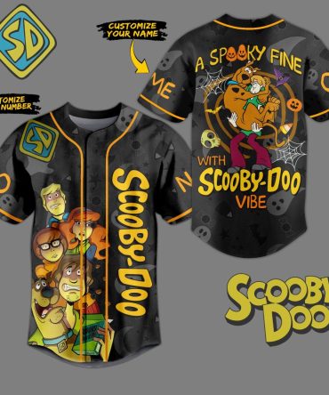 Customize Your Scooby-Doo Halloween Baseball Jersey - Add Name & Number For A Spooky Vibe!