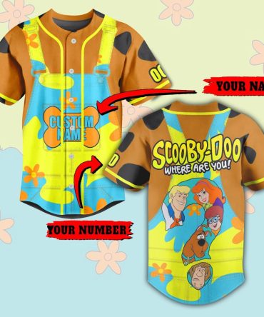 Custom Scooby-Doo Baseball Jersey - Personalize With Your Name & Number!